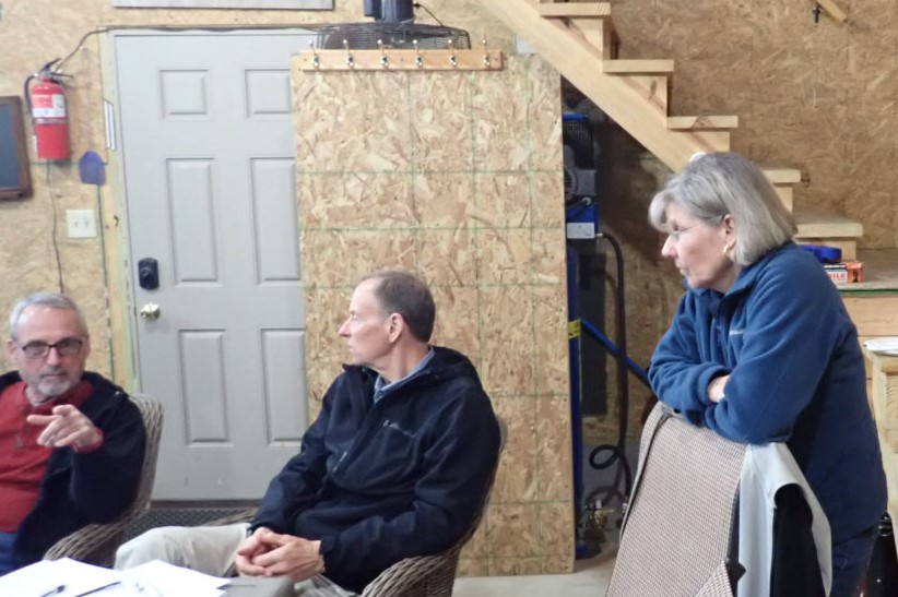 Committee meeting - Pat Foreman, Mark Straka and Judy Felgemaker Buzas.